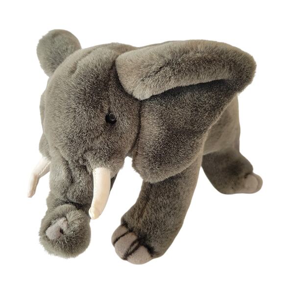 Jungle Joe’s Safari Friends Kate the Elephant Plush Gray 12” Stuffed Animal Toy - Picture 1 of 16